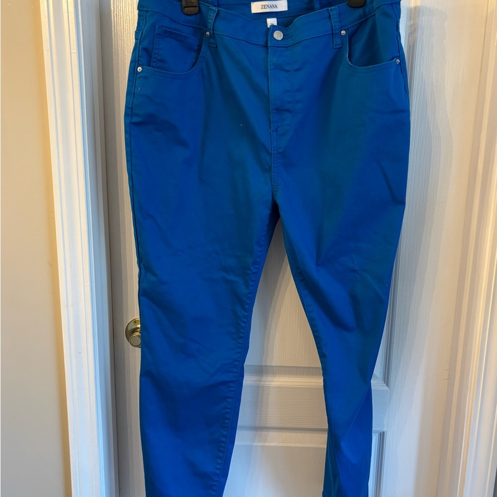 Jones New York Royal Blue Stretch Blouse